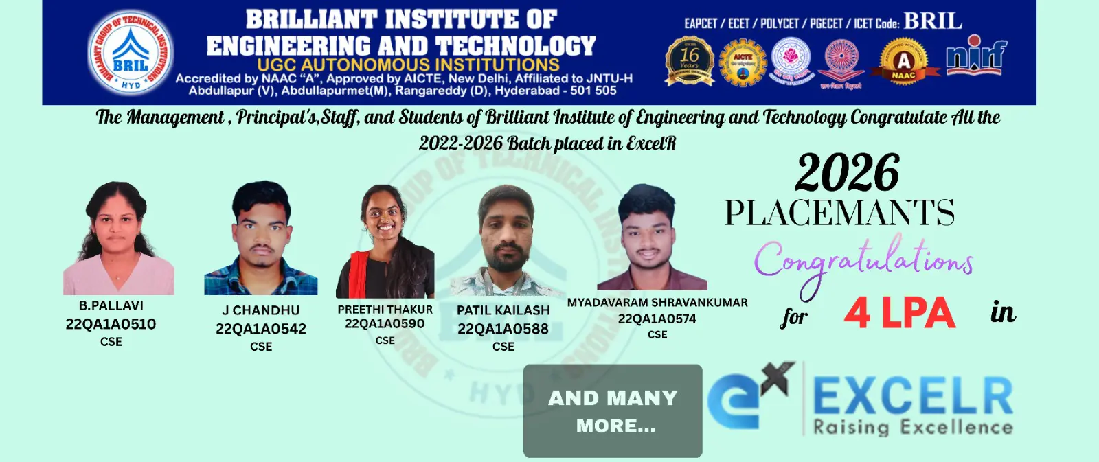 BRIL Placement 2025-26 – Student Success